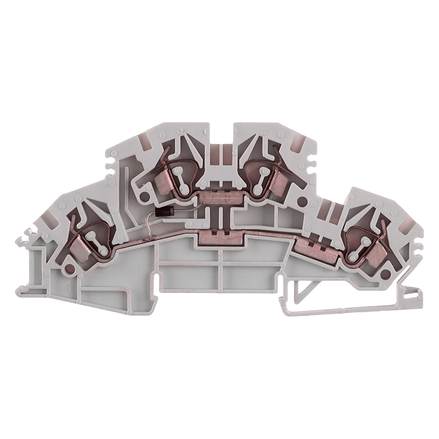 [17911] Borne Doble Piso Resorte C/Diodo Entre Pisos Zoloda