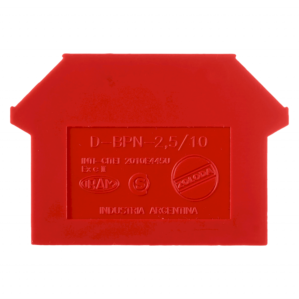 TAPA PARA BORNE BPN 2.5/4/6/10mm² ROJO D-BPN-2,5/10-RO