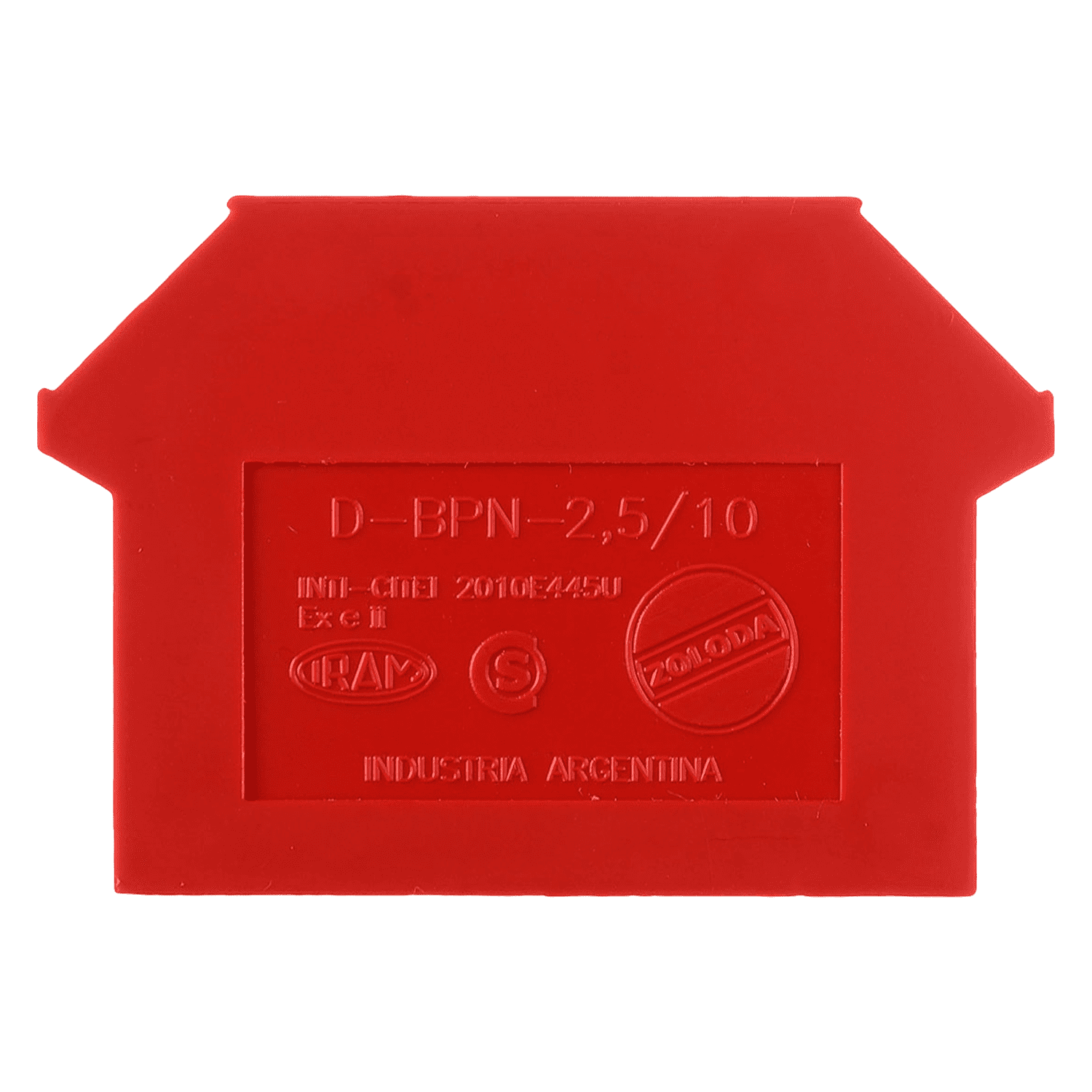 Tapa P/Borne BPN 2,5/4/6/10mm2 Rojo Zoloda