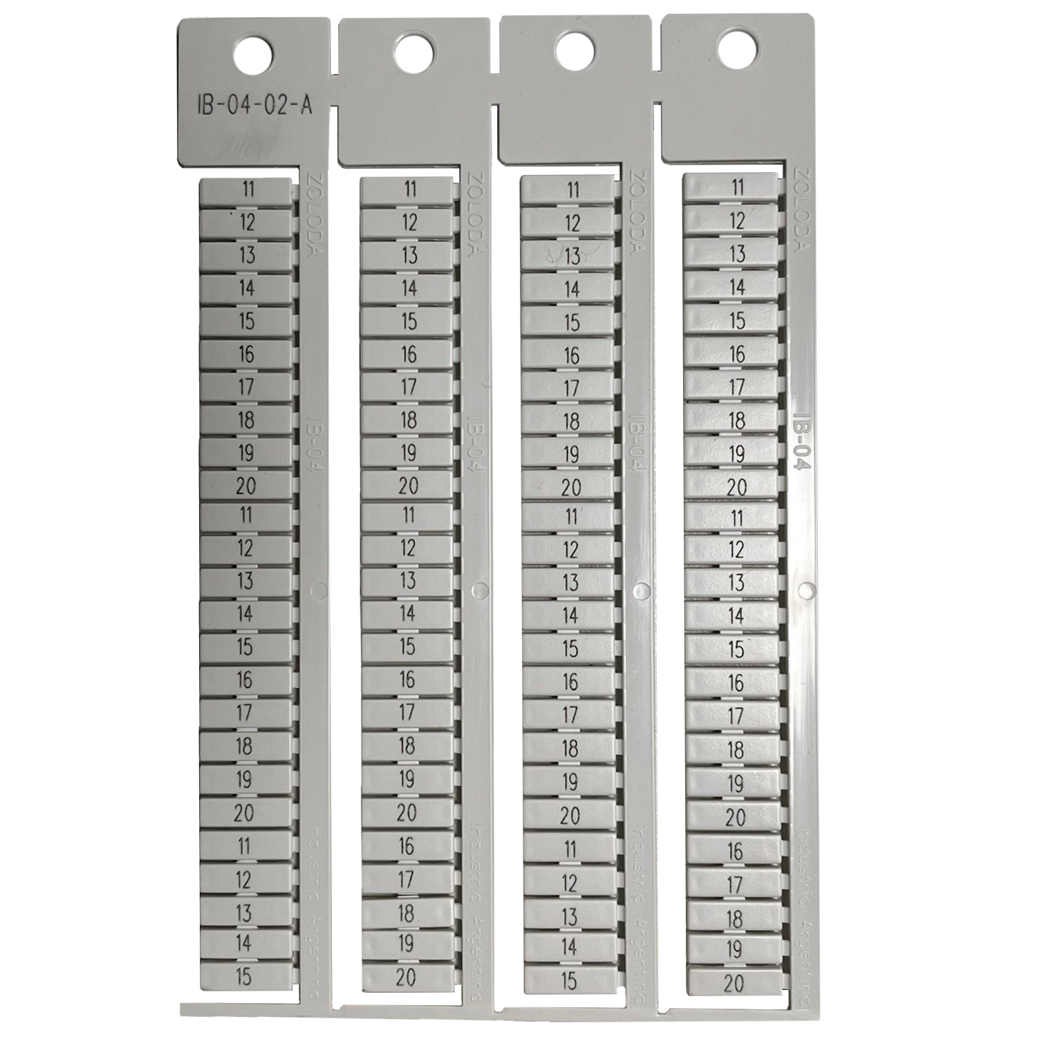 [19211] Plancha Números 11-20 10 Juegos Apaisados Blanca Zoloda