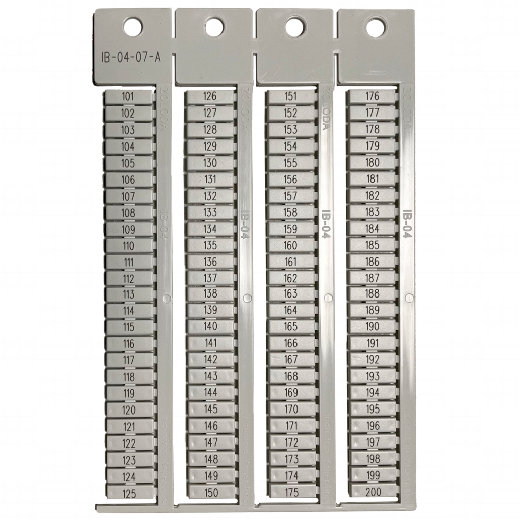 PLANCHA NUMEROS 101-200 ZOLODA (1 JUEGO) APAISAD 109.407