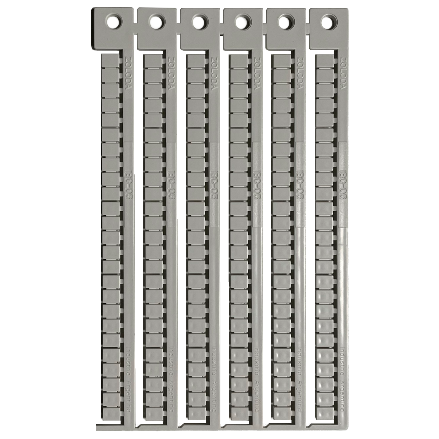 [19406] Plancha S/Numerar P/Borne 5mm Blanca Zoloda