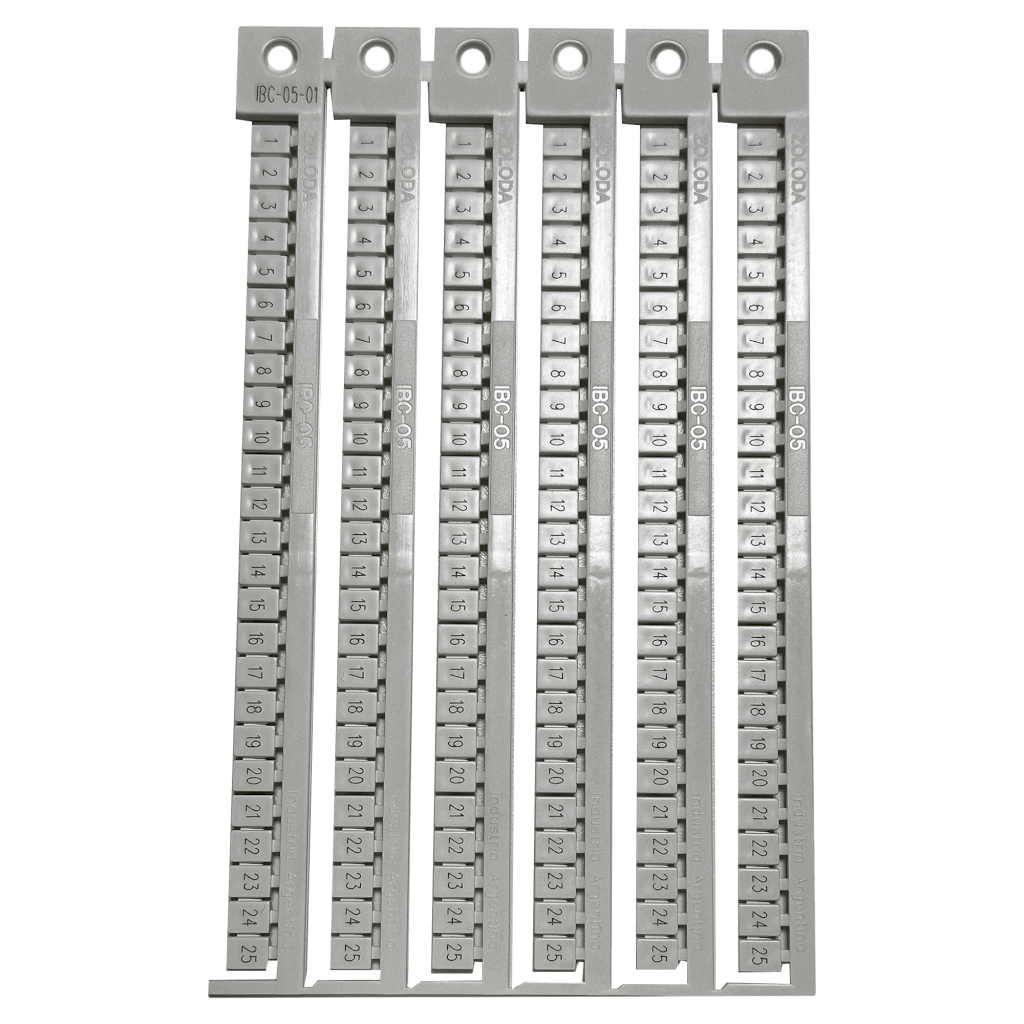 [20488] PLANCHA NUMEROS 1-25 ZOLODA P/BORNE 5MM IBC-05-01