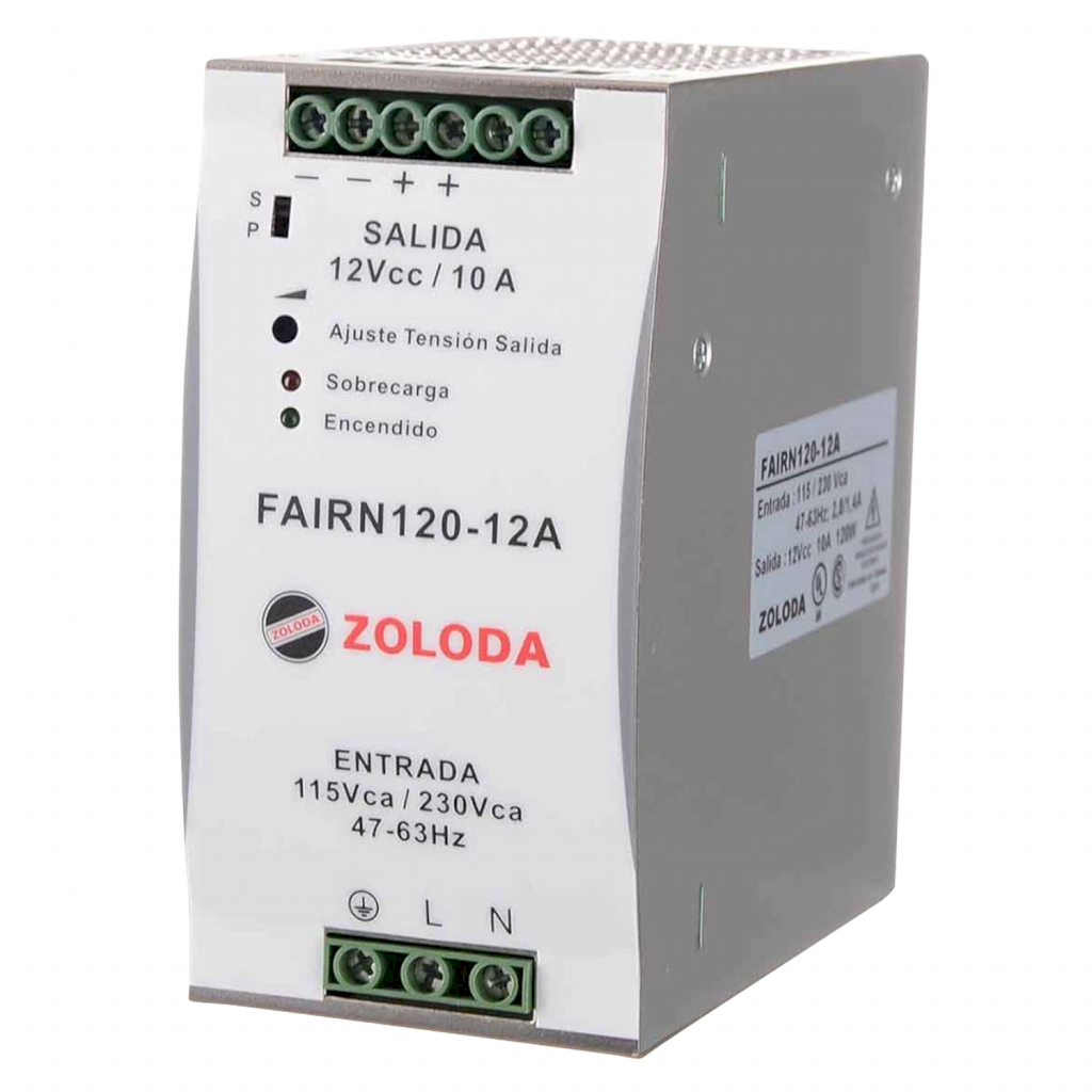 FUENTE MONOF E:220V S:12VCC 10 AMP FAIR FAIRN120-12A