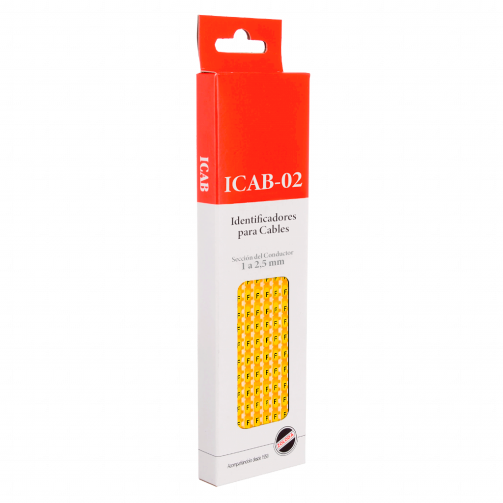 [21594] Identificadores Amarillo P/Cable 1-2,5mm2 Letra F Zoloda
