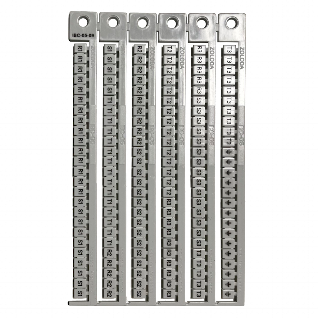 PLANCHA LETRAS R,S,T,N,PE  ZOLODA P/BORNE 5MM IBC-05-09