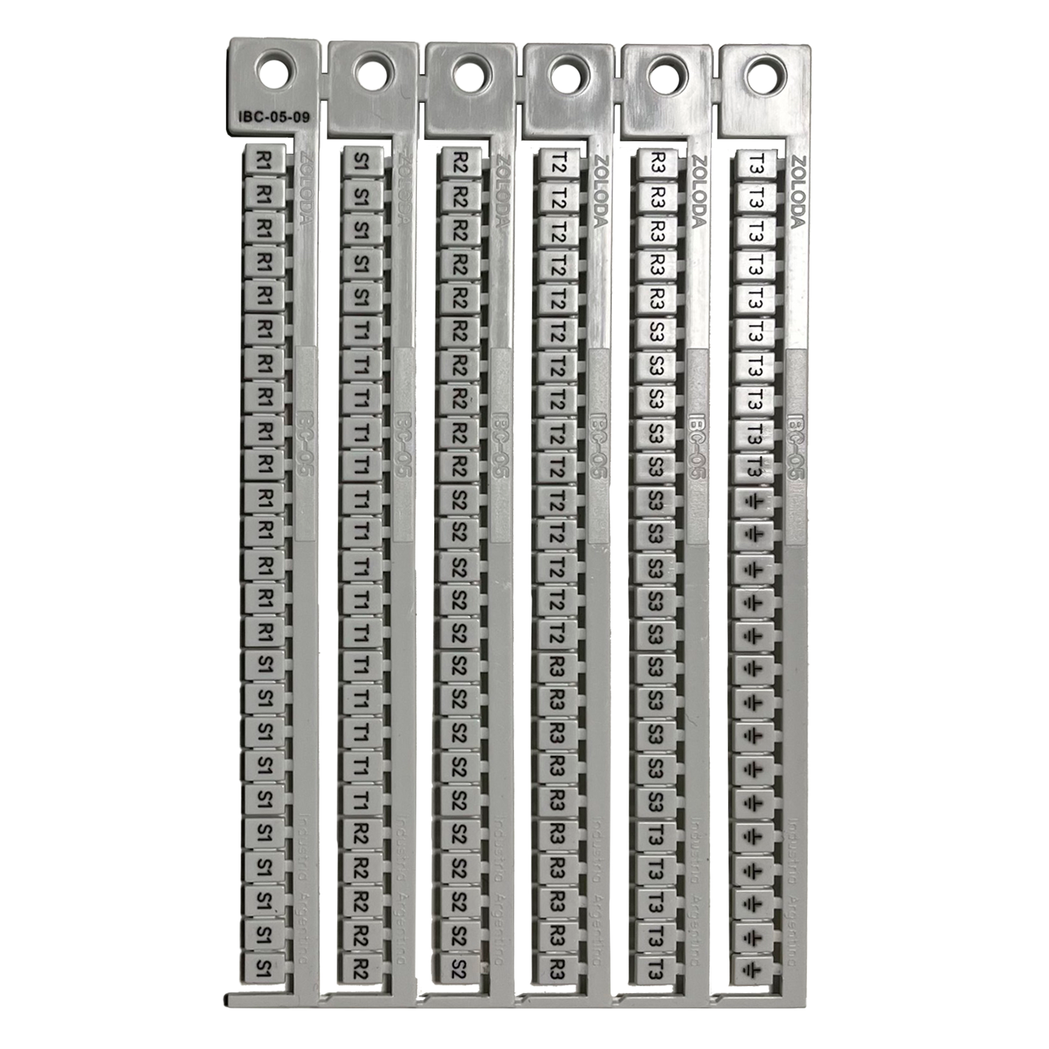 [21946] Plancha Letras R,S,T,N,PE P/Borne 5mm Blanca Zoloda