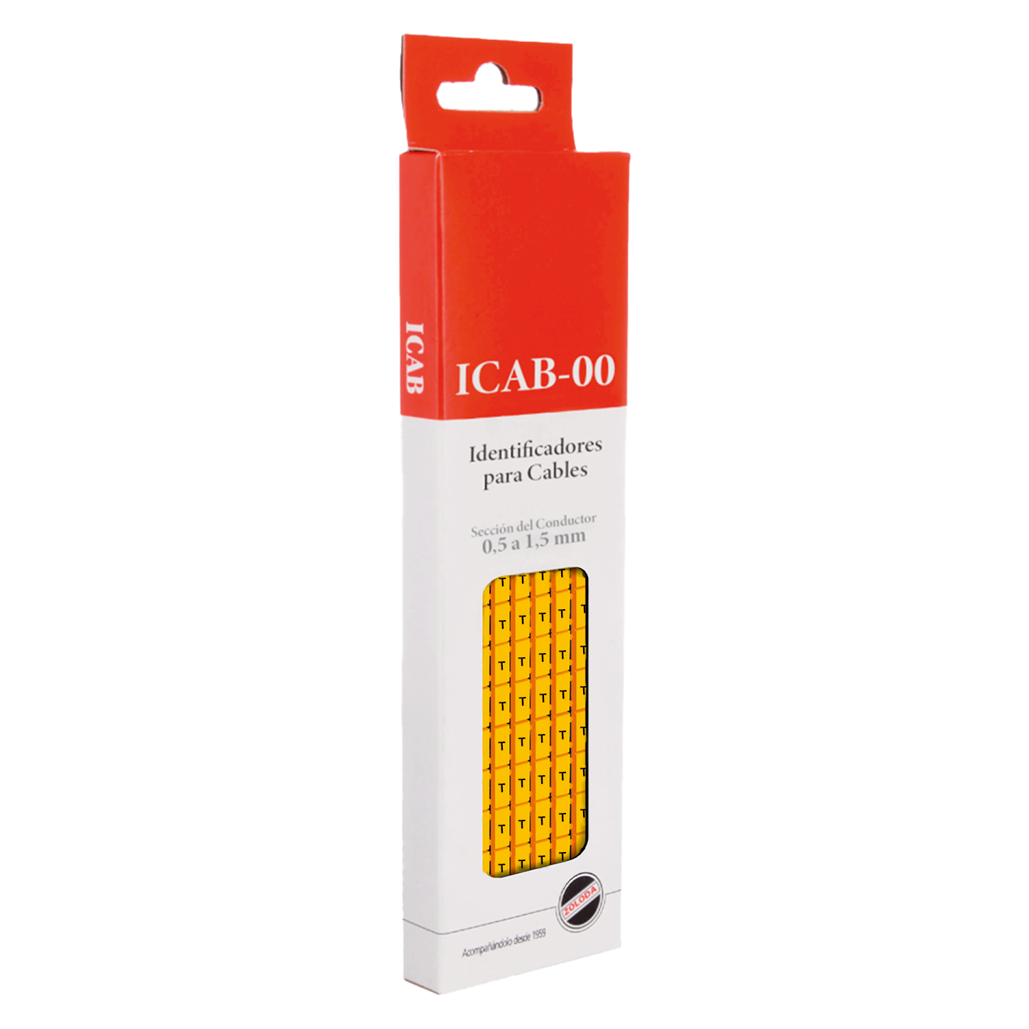 [21950] Identificadores P/Cable Amarillo Letra T Zoloda