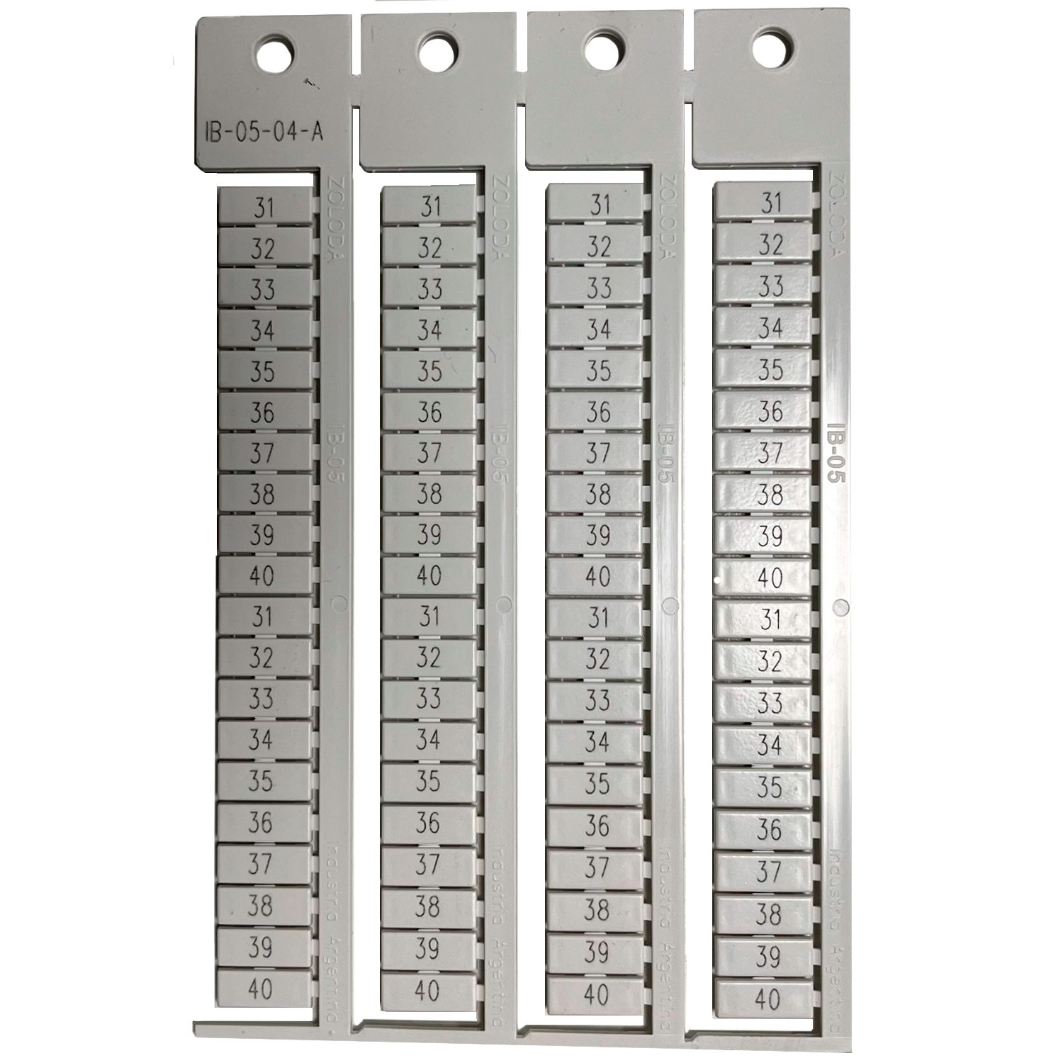 [22049] Plancha Números 31-40 8 Juegos Apaisado Blanca Zoloda