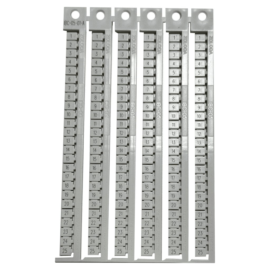 PLANCHA NUMEROS 1-25 ZOLODA P/BONE 5MM APAISADO IBC-05-01-A