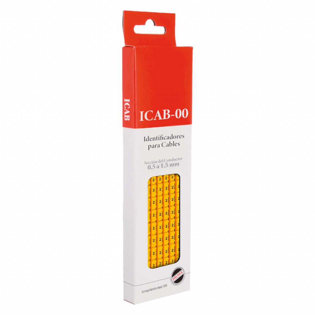 IDENTIFICADOR PARA CABLE DE 0.5 A 1.5mm NUMERO 2 ICAB-00/2
