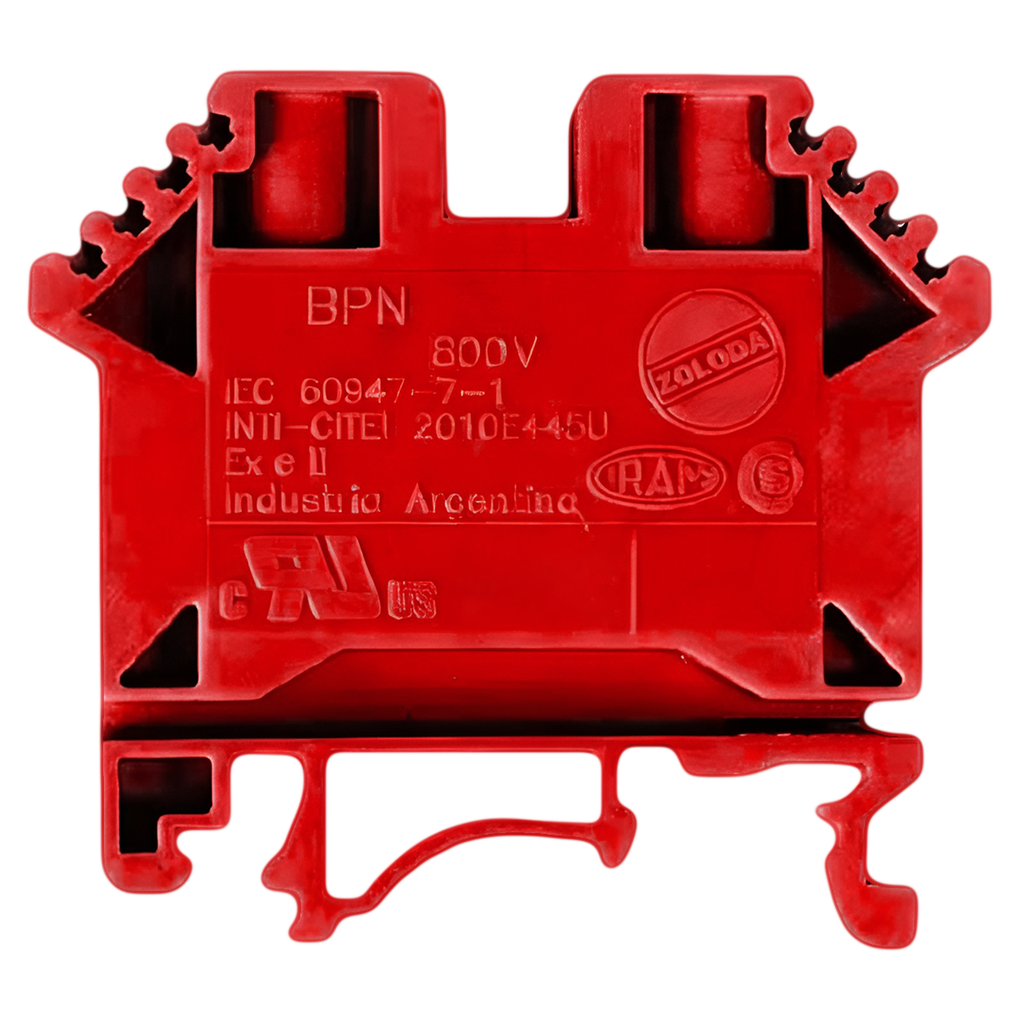 [23674] Borne BPN 800V 41A P/Cable 6mm2 Rojo Zoloda