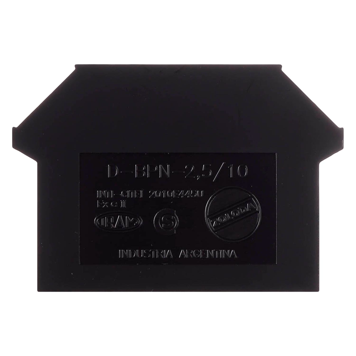 [23700] Tapa P/Borne BPN 2,5/4/6/10mm2 Negra Zoloda