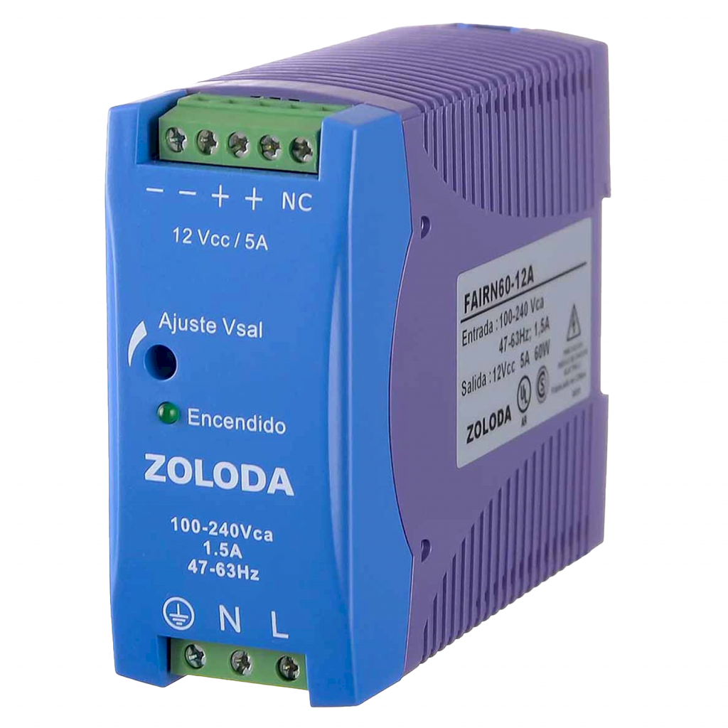 [24287] Fuente Monofásica Fair E: 220V S: 12VCC 5A Zoloda