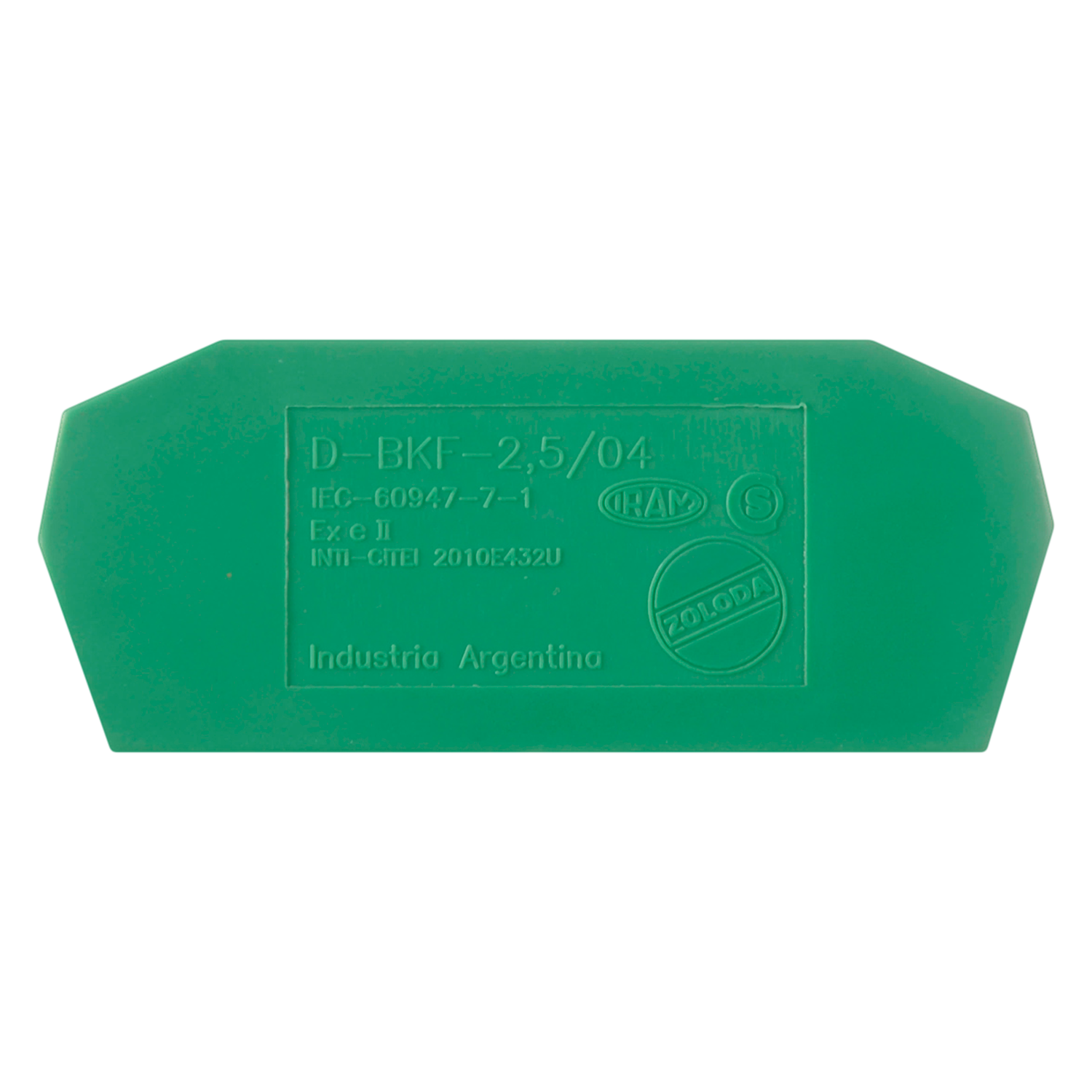 Tapa D-BKF P/Borne 2,5/4mm Verde Zoloda