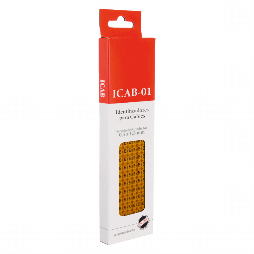 [27150] IDENTIFICADOR PARA CABLE DE 0.5 A 1.5mm LETRA E ICAB-01/E