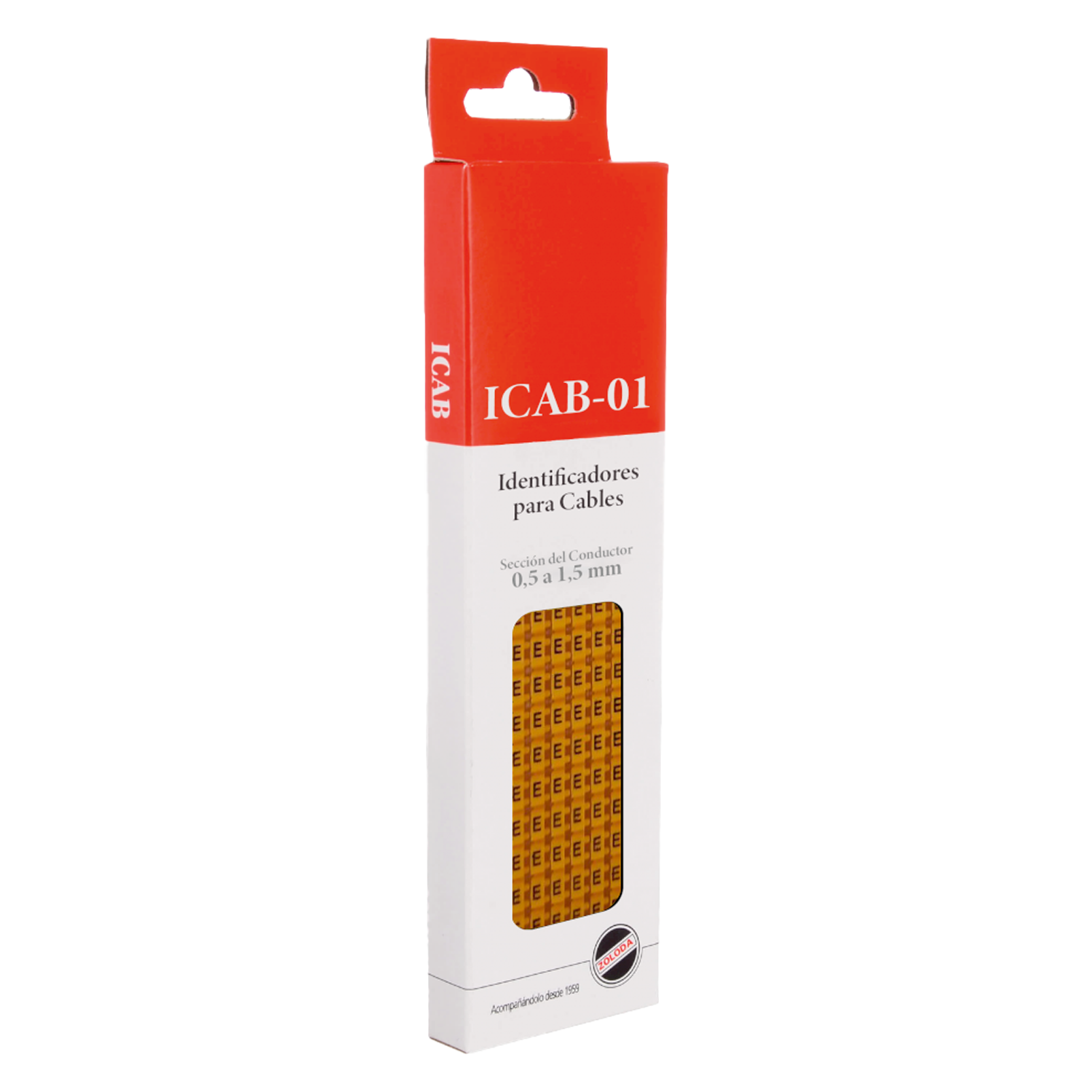 Identificadores Amarillo P/Cable 0,5-1,5mm2 Letra E Zoloda