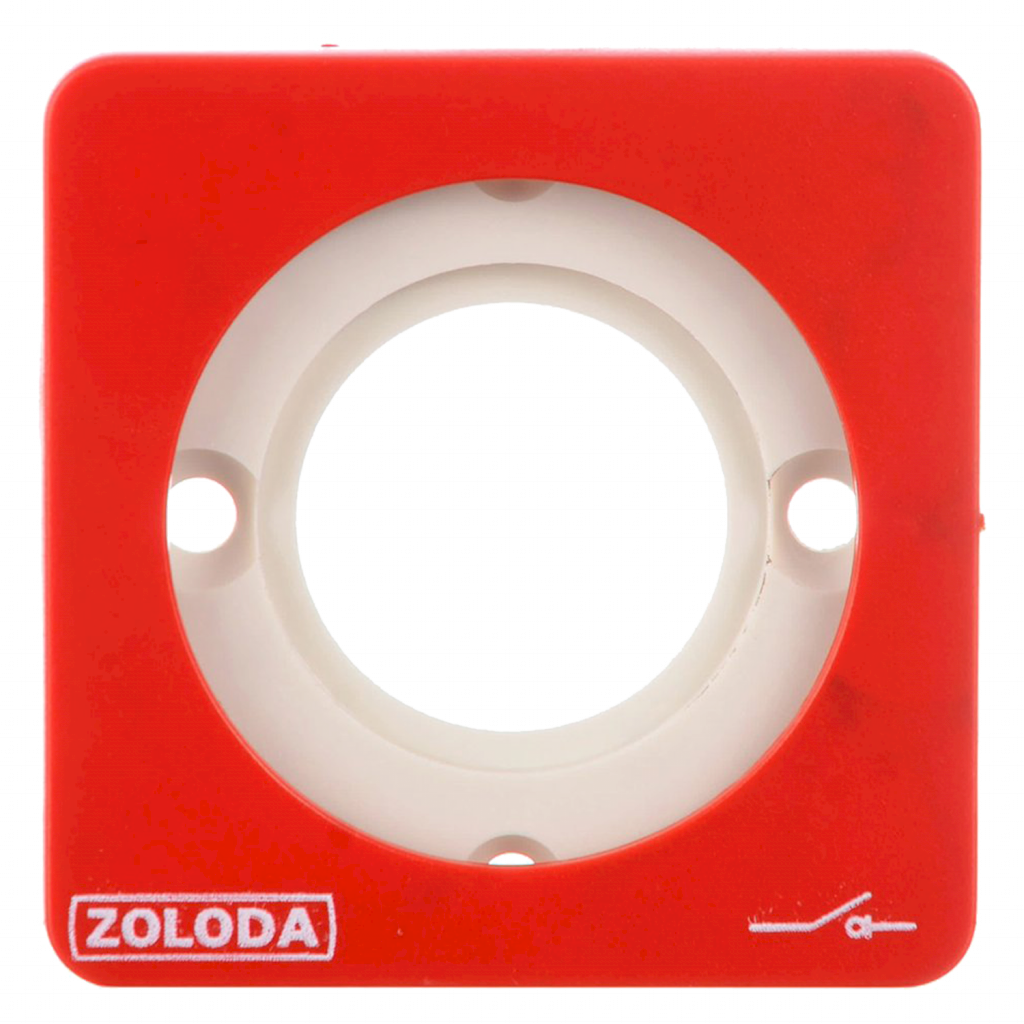 ACCESORIO PLACA FRONT ROJA INTERR. ROTATIVO 16A 320.064