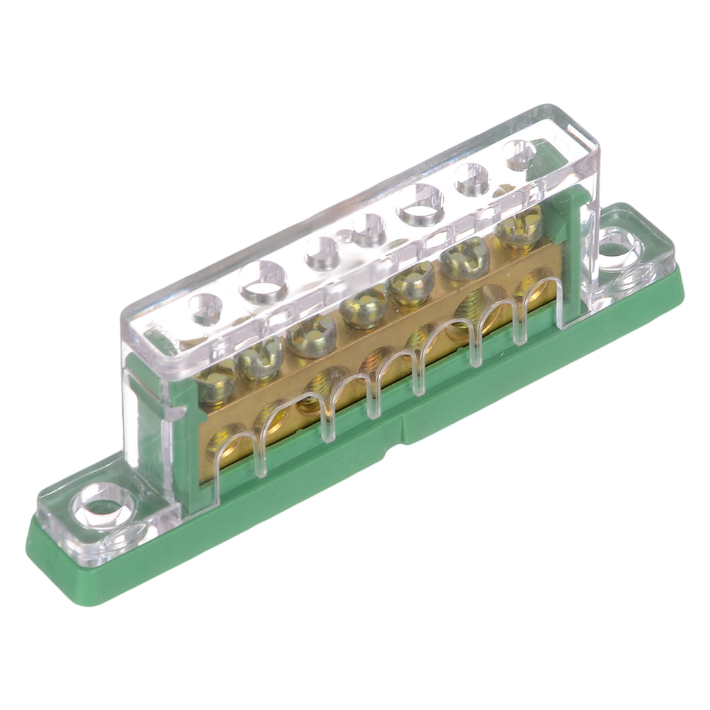 [30549] Repartidor Unipolar 7 Conexiones Verdes Zoloda