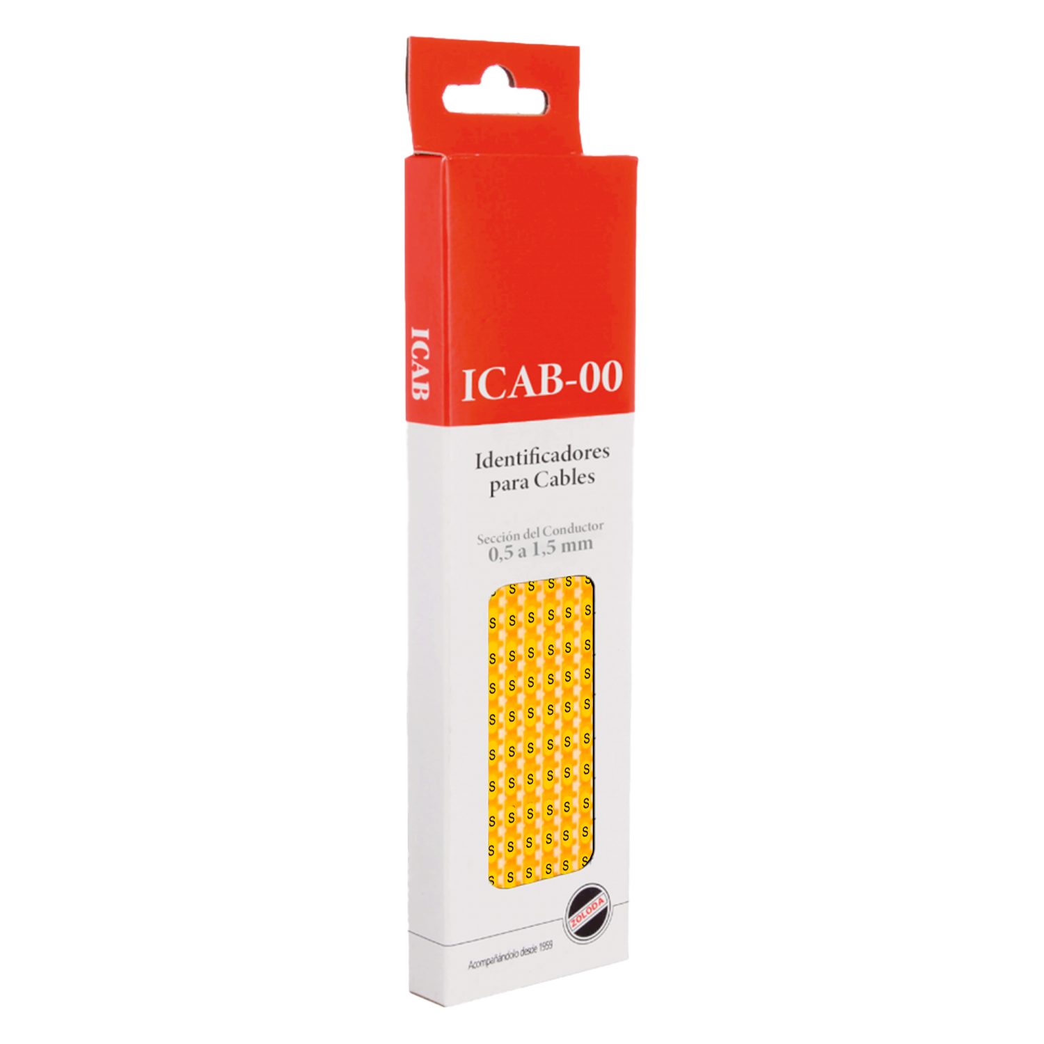 [31199] Identificadores Amarillo P/Cable 0,5-1,5mm2 Letra S Zoloda