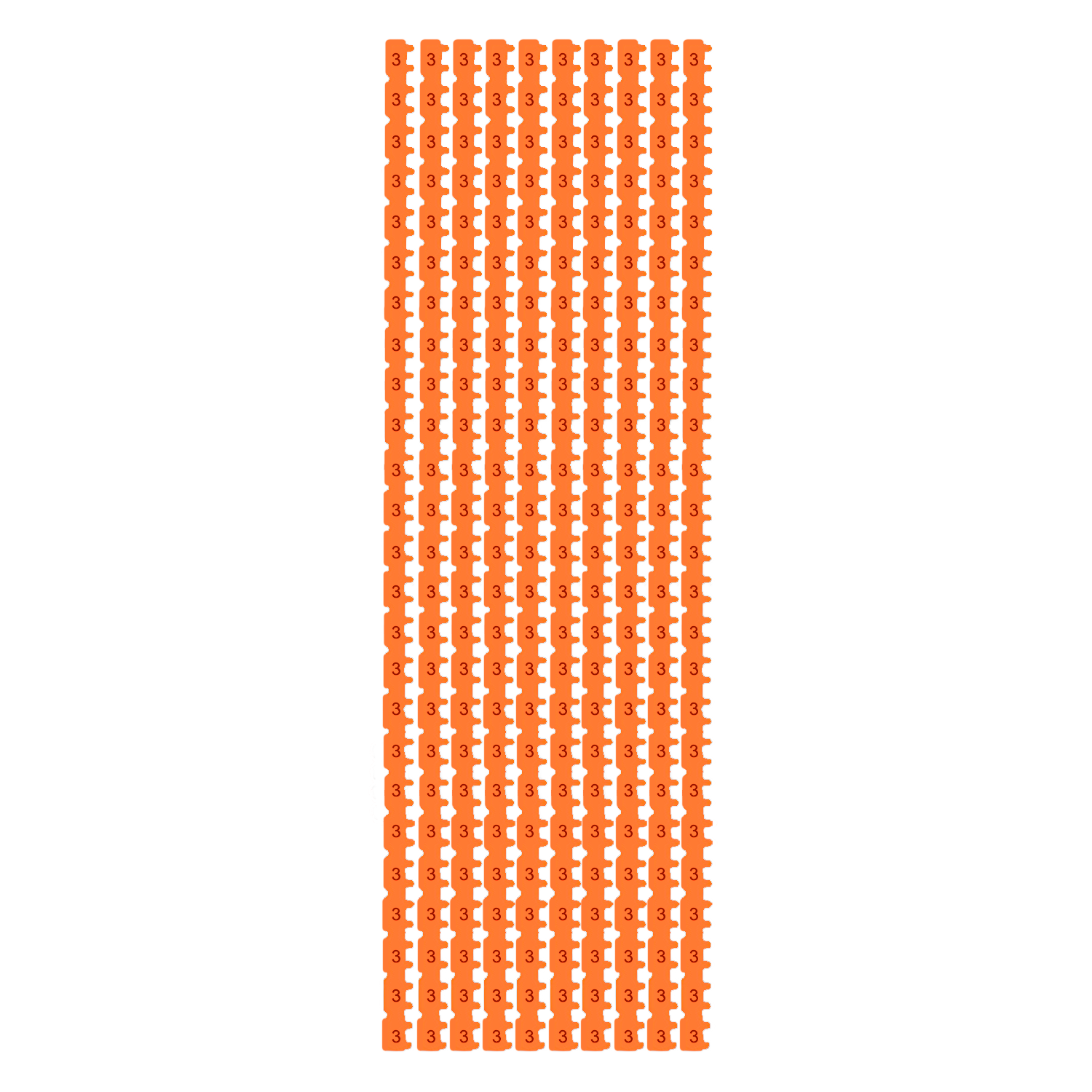 [31616] Identificadores Naranja P/Cable 1-2,5mm2 Número 3 Zoloda