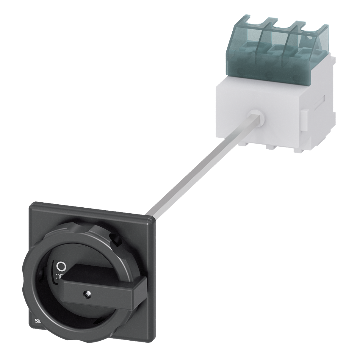 [10424] Interr. Principal 3P 63A 220/380VCA Maneta Giratoria Accionamiento en Puerta Negro Siemens