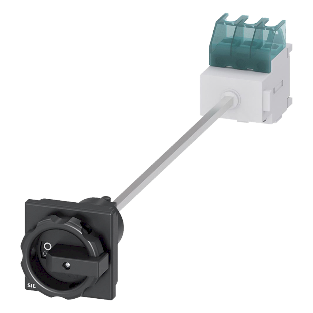 Interr. Principal 3P 32A 220/380VCA Maneta Giratoria Accionamiento en Puerta Negro Siemens