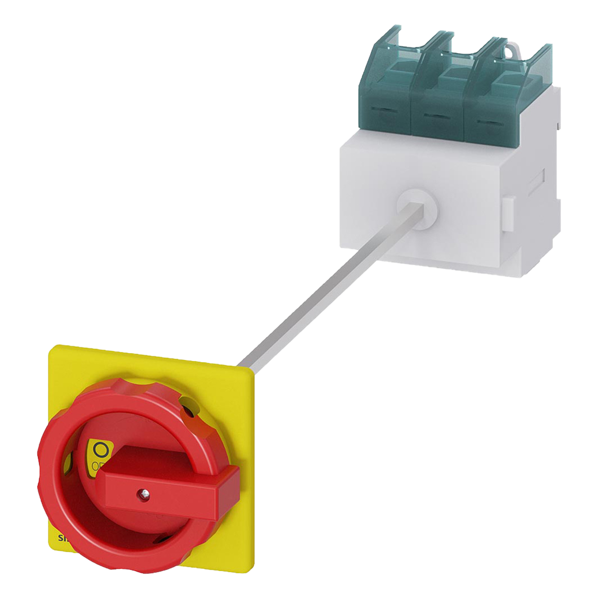 [2548] Interr. Emergencia 3P 25A 380VCA Accionamiento en Puerta Amarillo/Rojo Siemens