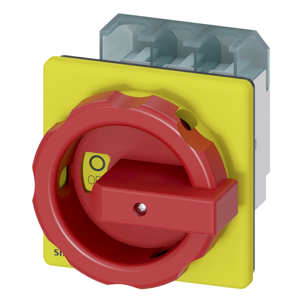 [10535] Interr. Emergencia 3P 125A 380VCA Fijacion Frontal Amarillo/Rojo Siemens