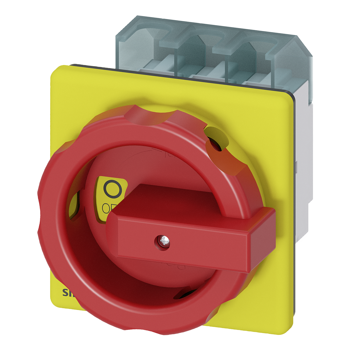 [10536] Interr. Emergencia 3P 100A 380VCA Fijacion Frontal Amarillo/Rojo Siemens