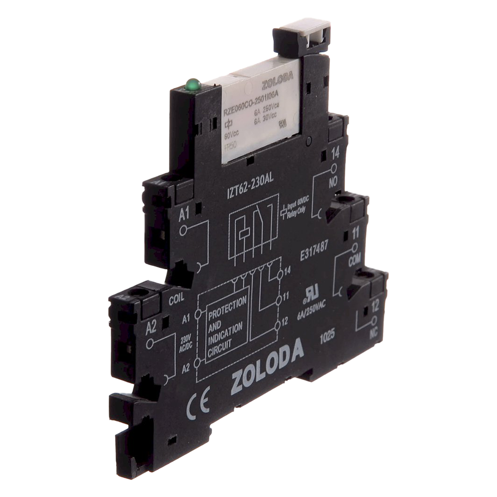 [18345] Relé PLC 1 Inversor E:230VCA/CC S:250V 6A Tornillo Zoloda
