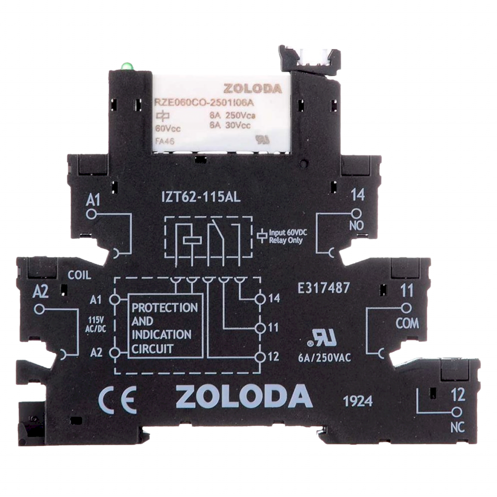 RELE PLC SIMPLE INV 6.2mm TOR. E115Vcc/cS250V6A IZET62-115AL-060CO-2501I06