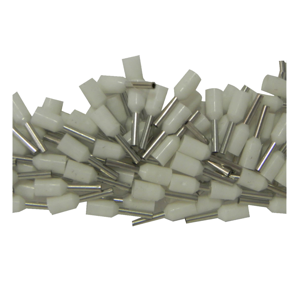 PUNTERA TUBULAR 0,50mm² BLANCO LARGO: 6mm (x100) ZE-0,5-6 x 1