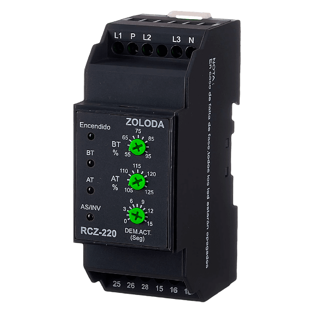 [20112] Monitor 1/3+N Fases 2CO 121-275VCA Zoloda