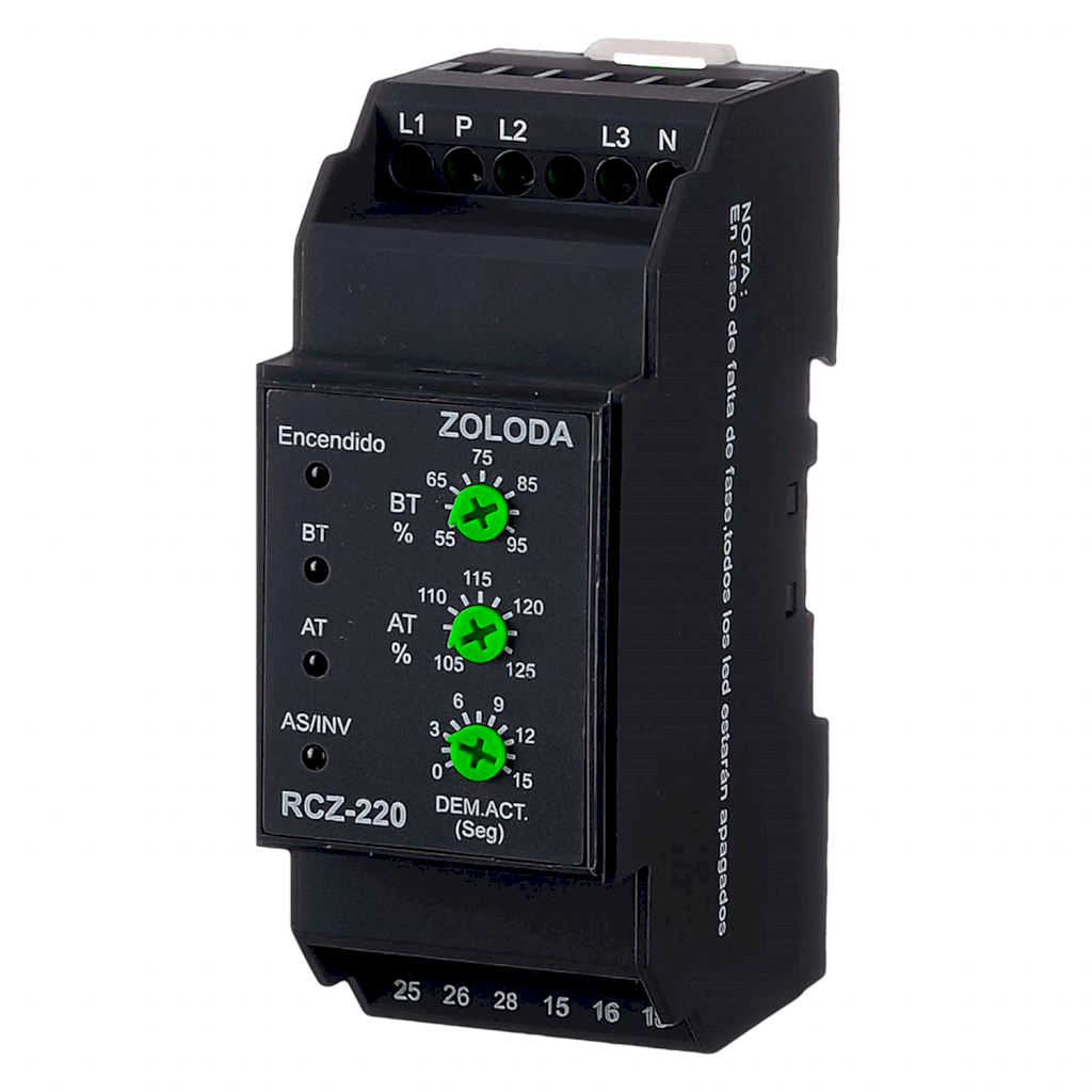 [20112] Monitor 1/3+N Fases 2CO 121-275VCA Zoloda