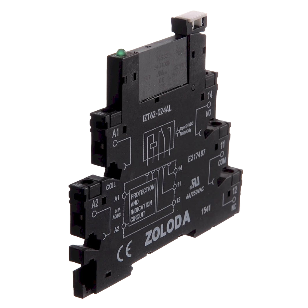Relé PLC Optocoplador 1 Inversor E:24VCA/VCC S:24VCC 3A Tornillo Zoloda