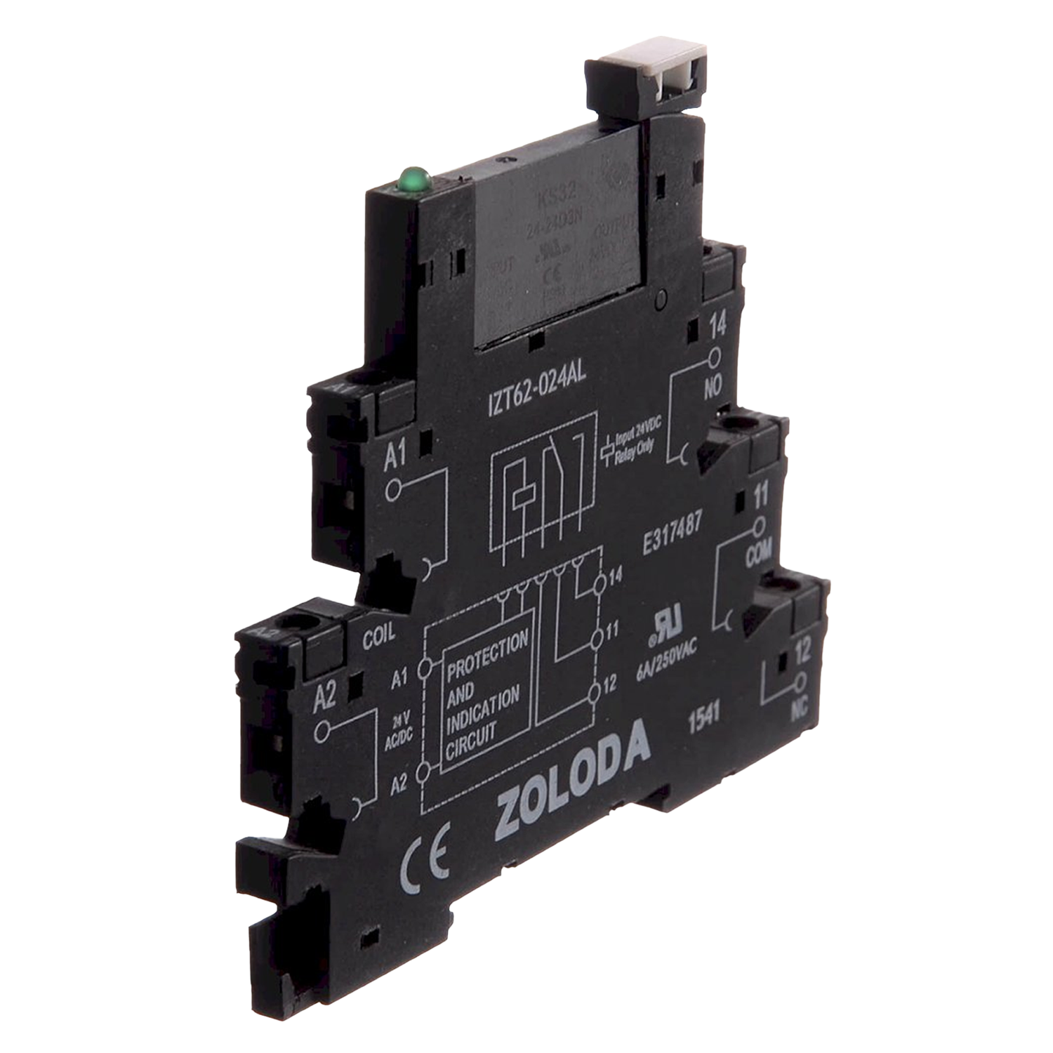 Relé PLC Optocoplador 1 Inversor E:24VCA/VCC S:24VCC 3A Tornillo Zoloda