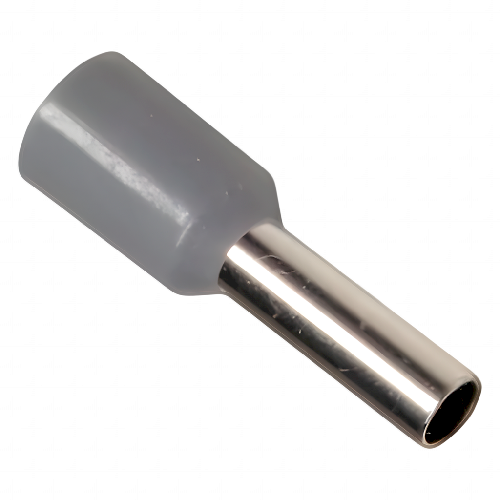 [23055] PUNTERA TUBULAR 2,50mm² GRIS LARGO: 12mm (x100) ZE-2,5-12 x 1