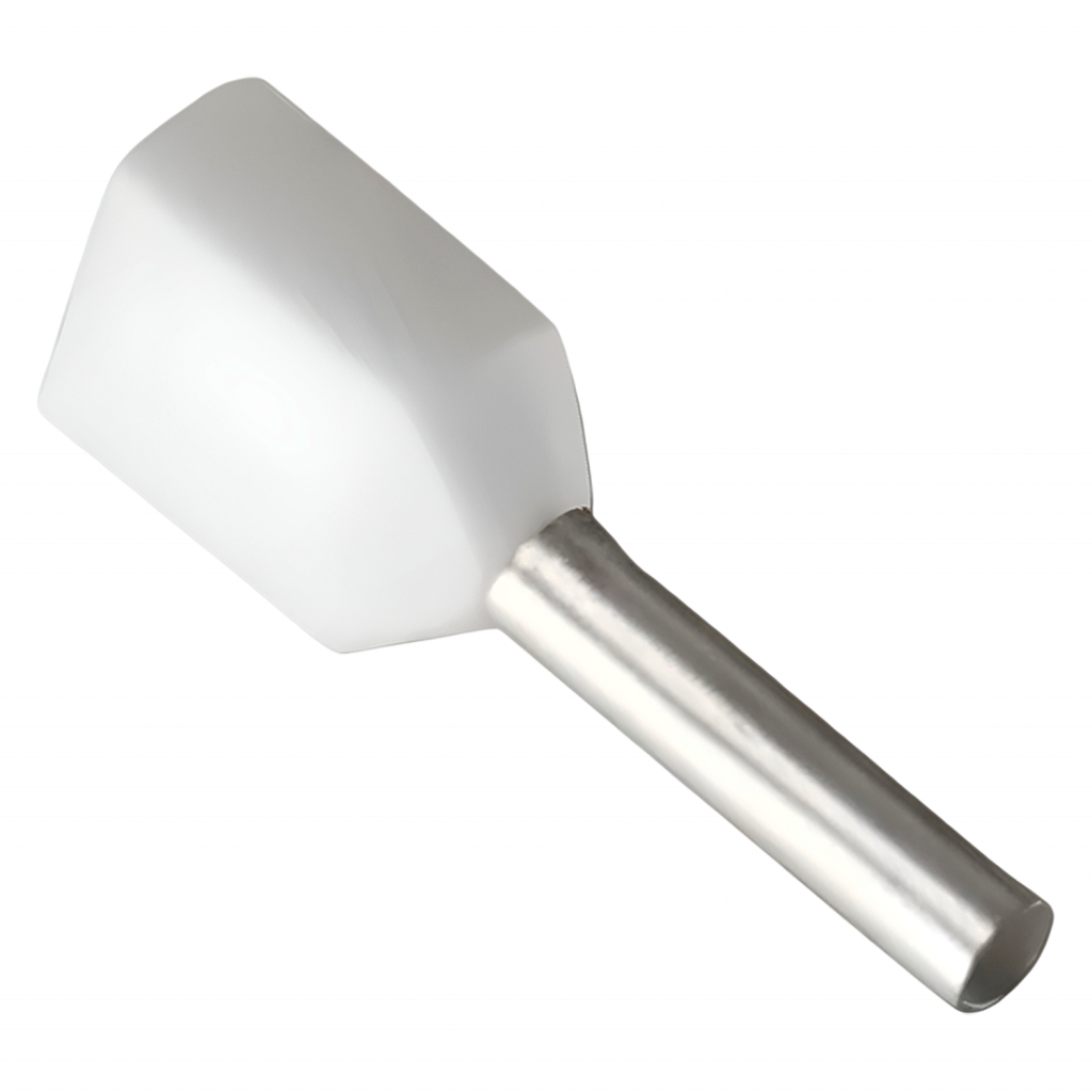 [23543] PUNTERA TUBULAR DOBLE 2X0.50mm (X BOLSA) ZTE-0,5-8 x 1