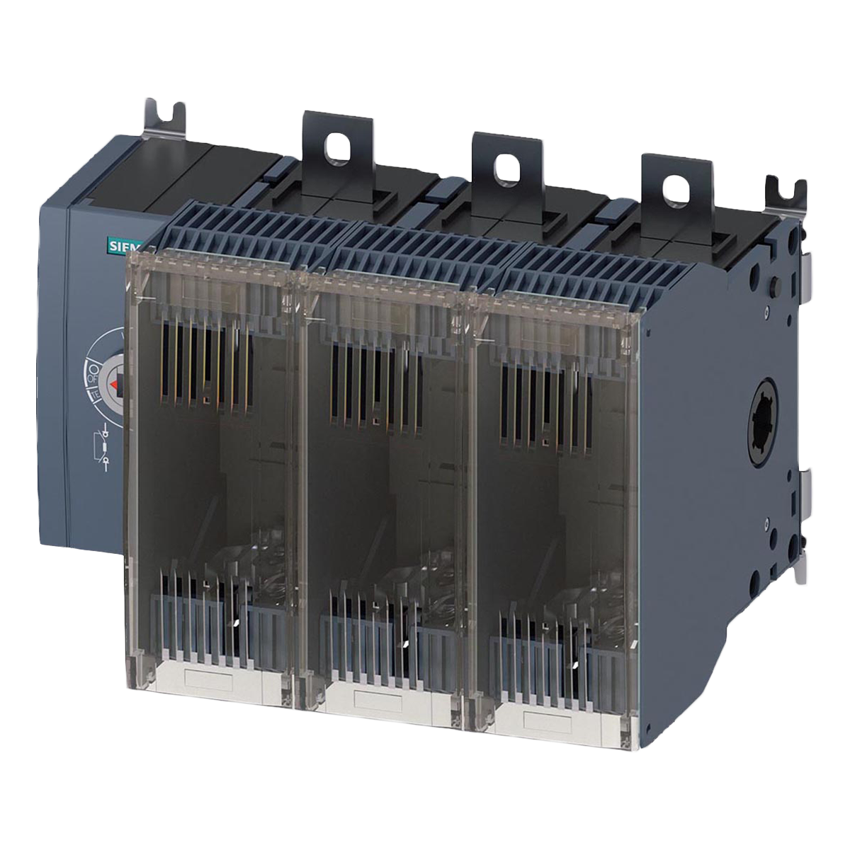 [23938] Interr. Rotativo 3P 400A 690VCA Sin Maneta C/Portafusible Gris Siemens