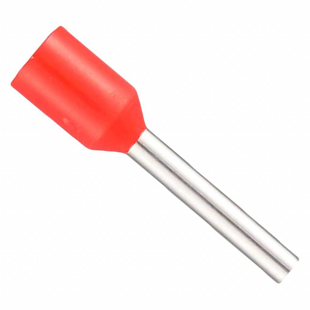 Puntera Tubular 1mm2 10mm x100u Rojas Zoloda