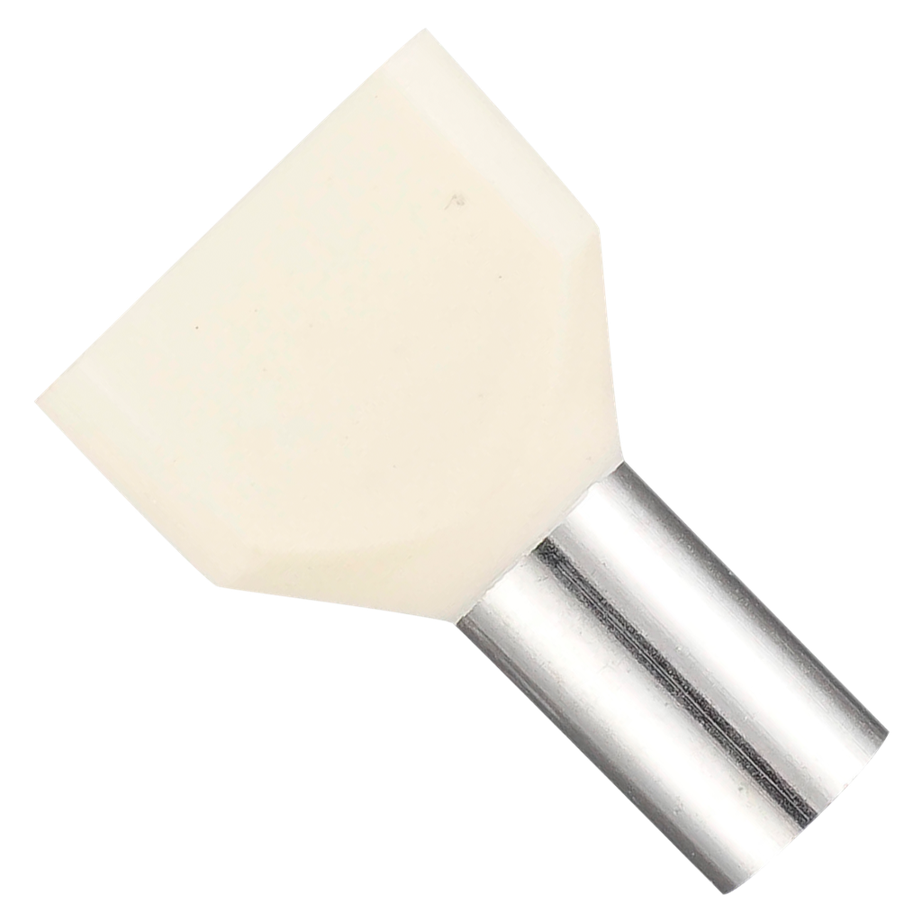 [26426] Puntera Tubular Doble 16mm2 14mm Marfil Zoloda