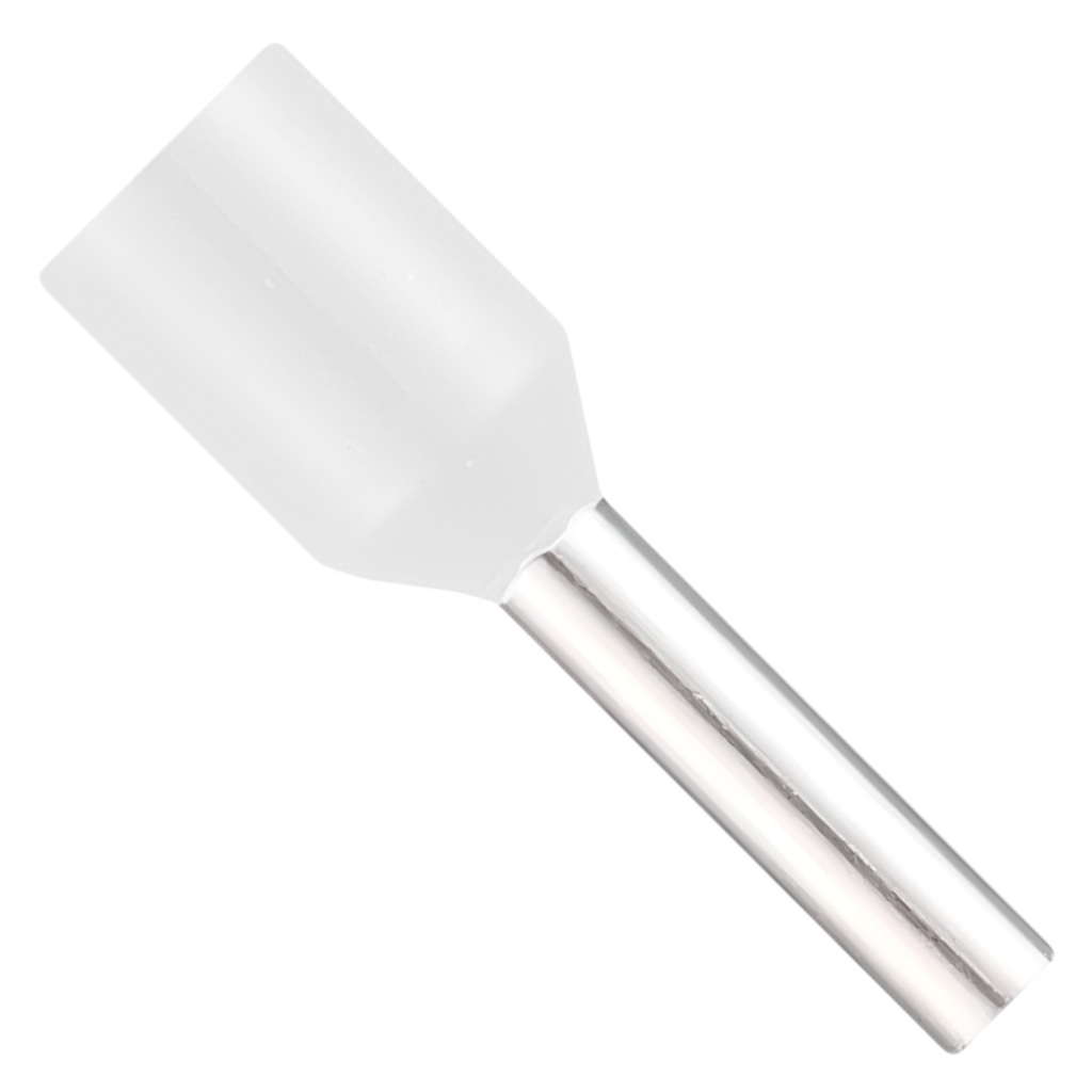 [31922] Puntera Tubular 0,50mm2 8mm x100u Blancas Zoloda