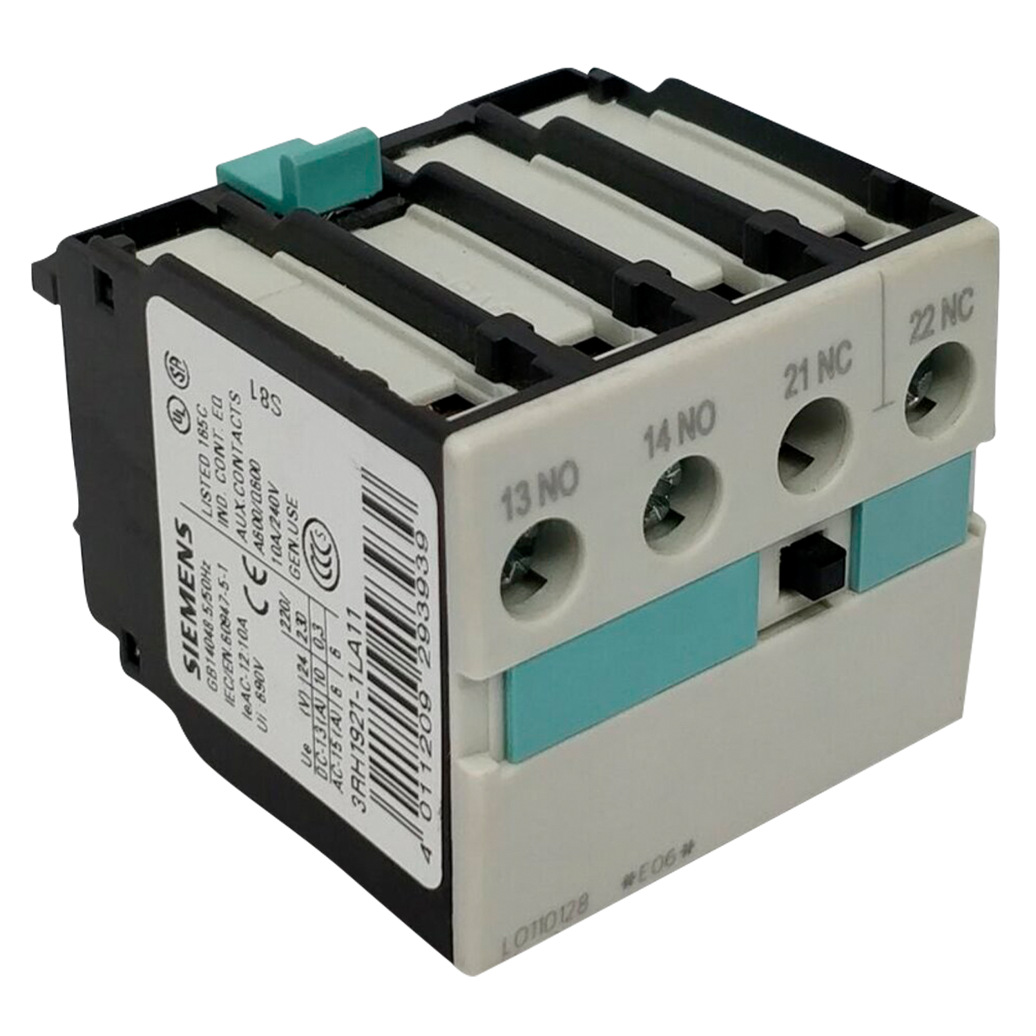 [9412] Contacto Auxiliar Din S0-S12 1NA+1NC Siemens