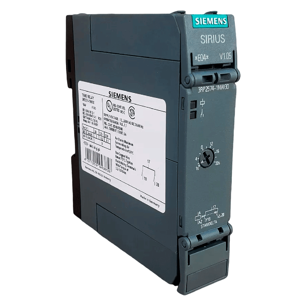 Temporizador Estrella Triangulo 1C/O + 1C/O Instantaneo Estandar Siemens