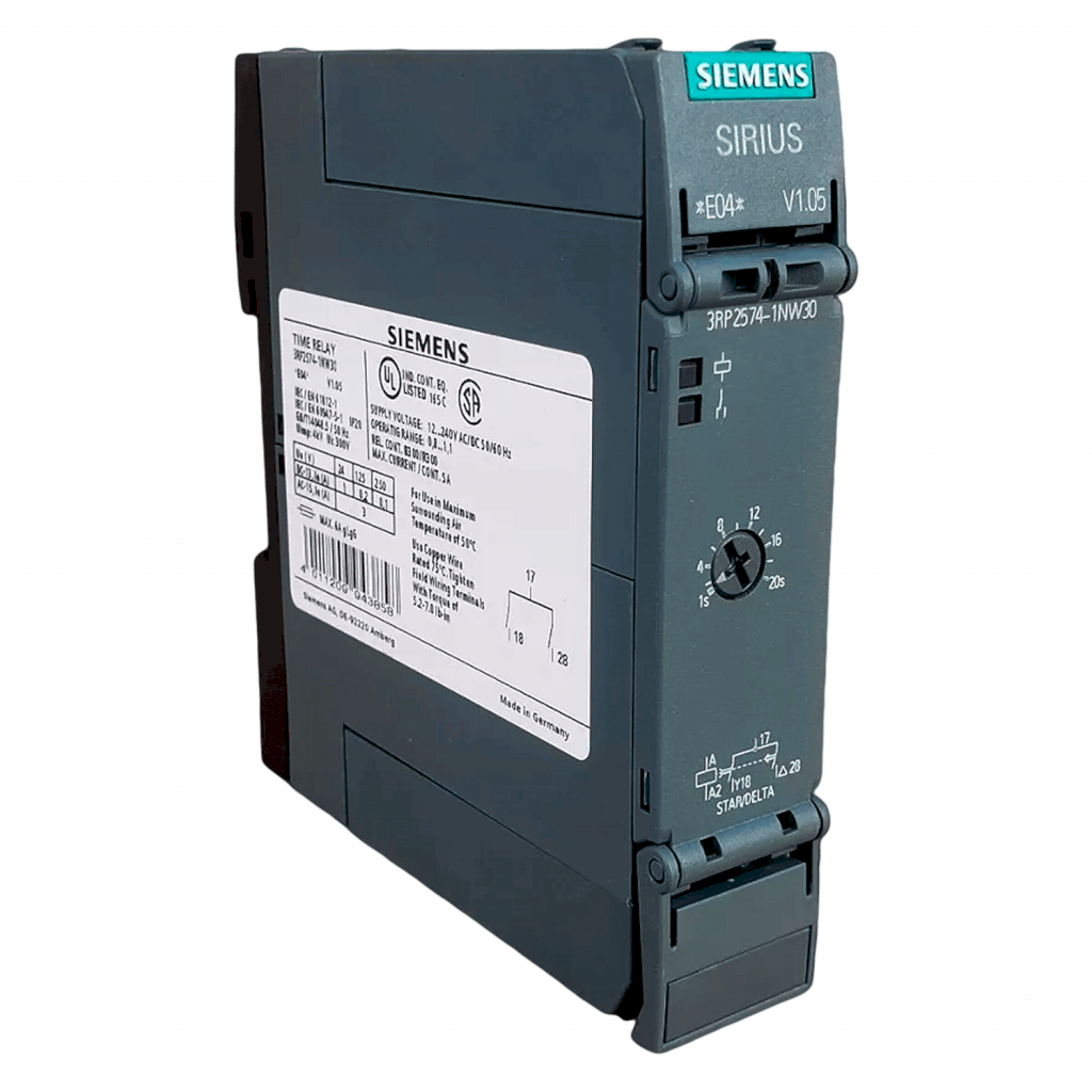 Temporizador Estrella Triangulo 1C/O + 1C/O Instantaneo Estandar Siemens