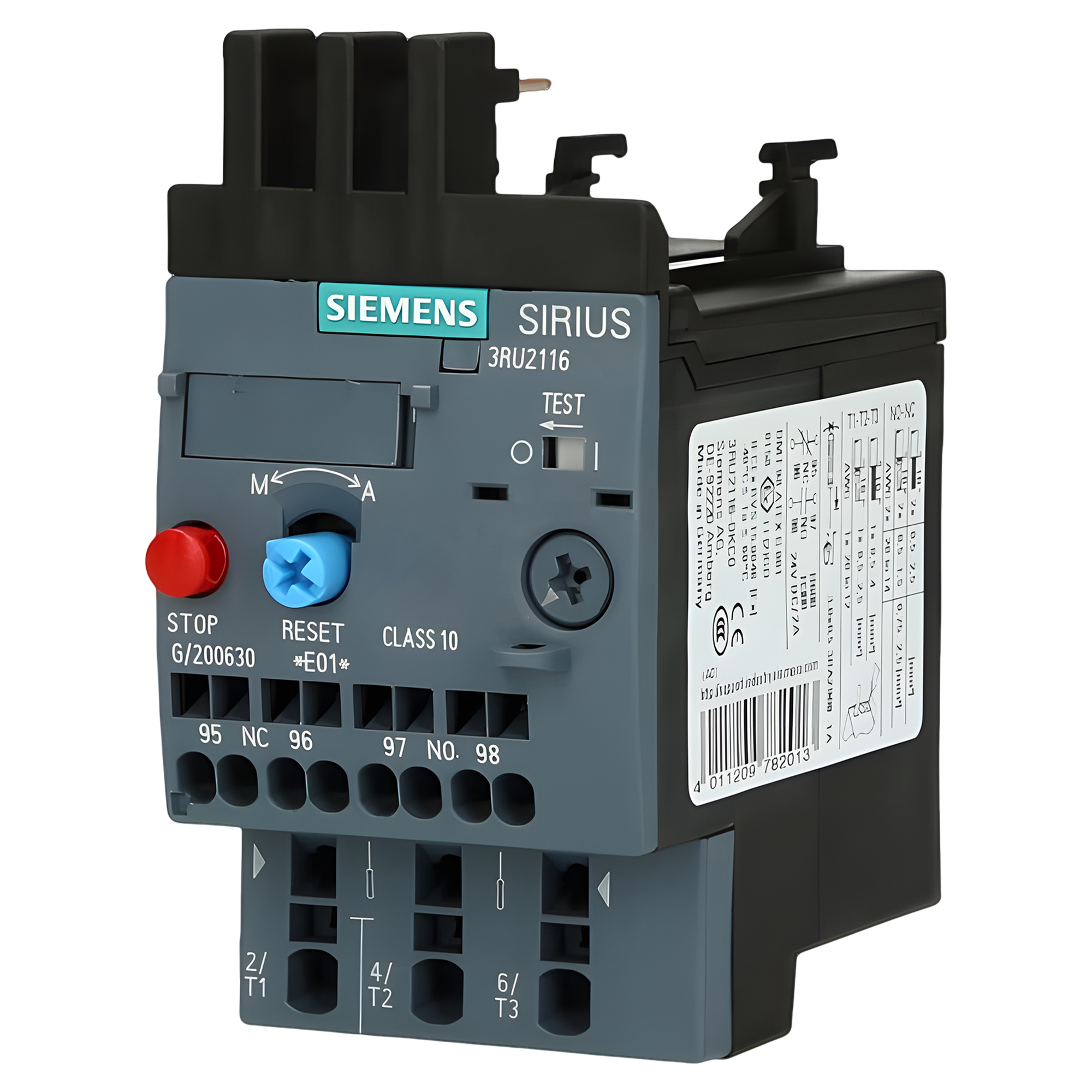 [25461] Relé Térmico 3P 690VCA 1,25A Rango Ajuste 0,9-1,25A Protección T Siemens