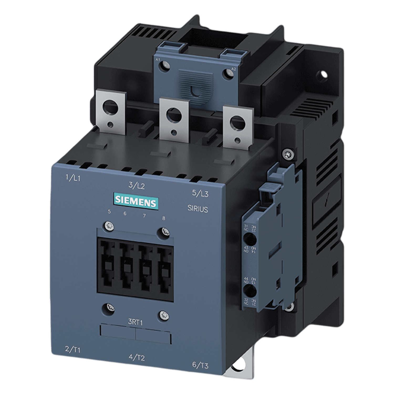 [11222] Contactor 3RT1 3P 185A 220VCC/220VCA 90kW 2NA+2NC S6 Siemens