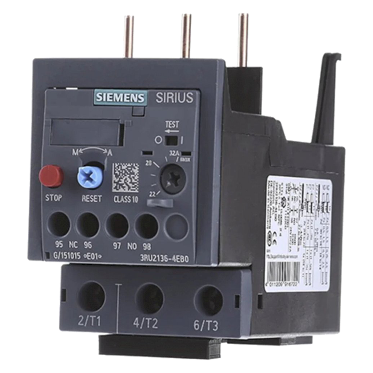 [25526] Relé Térmico 3P 690VCA 32A Rango Ajuste 22-32A Protección T Siemens