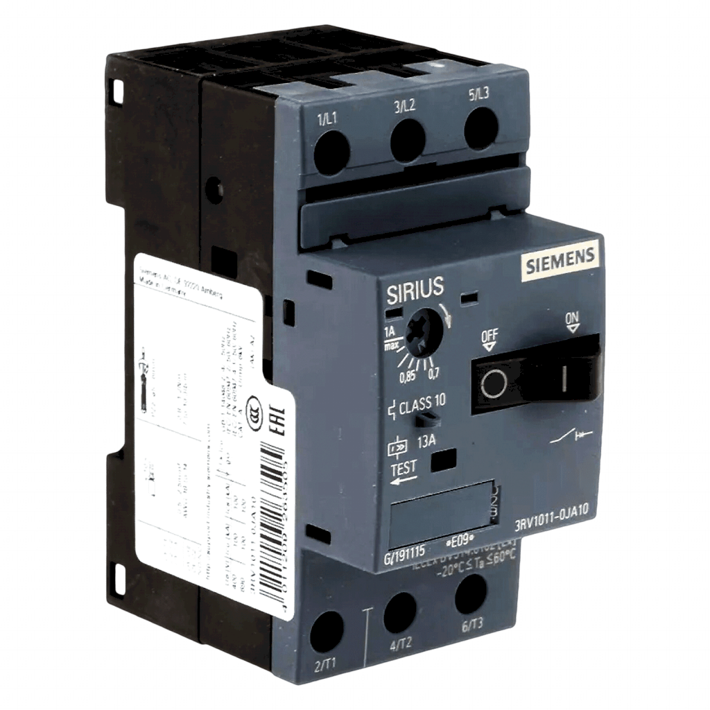 [9108] GUARDAMOTOR S00 0.70-1.00 AMP. SIRIUS Icu=100kA 3RV1011-0JA10-ZI45